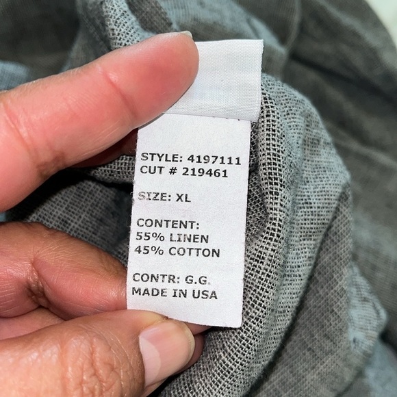 Cut Loose Linen Combo Easy Shirt size Extra Large.  Fits up to a size 16 - Picture 9 of 10